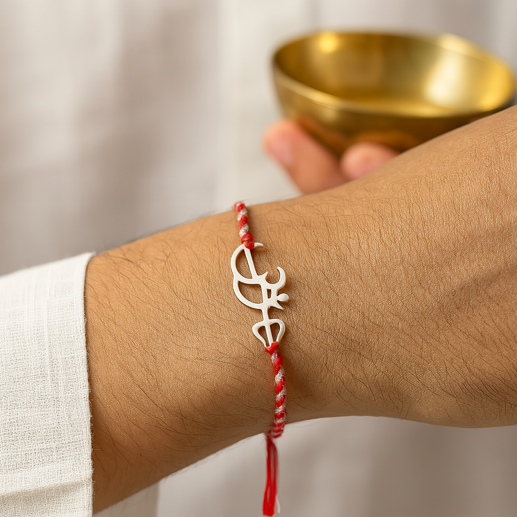 Om Trishul Rakhi-Rakhi-Anushka Jain Jewellery