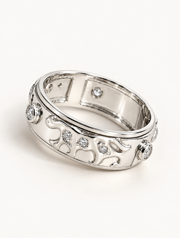 Orbit Spinner CZ Ring