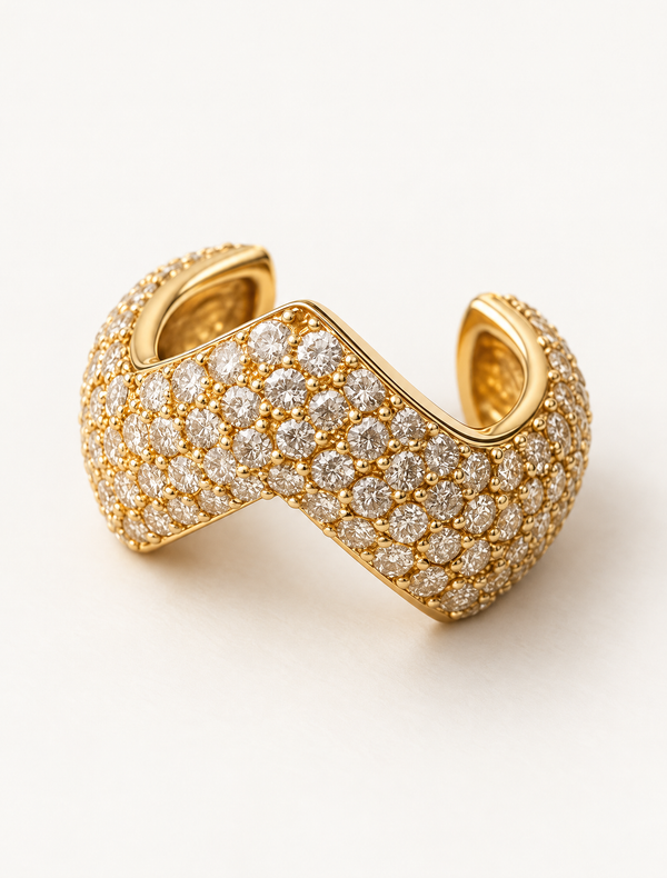 Pave Curved Ear Cuff