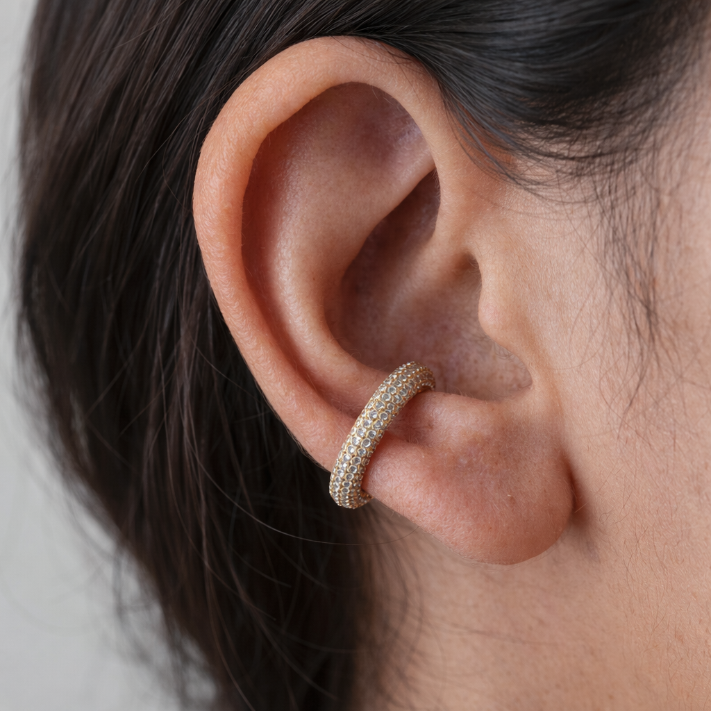 Pave Ear Cuff-Ear Cuffs-Anushka Jain Jewellery