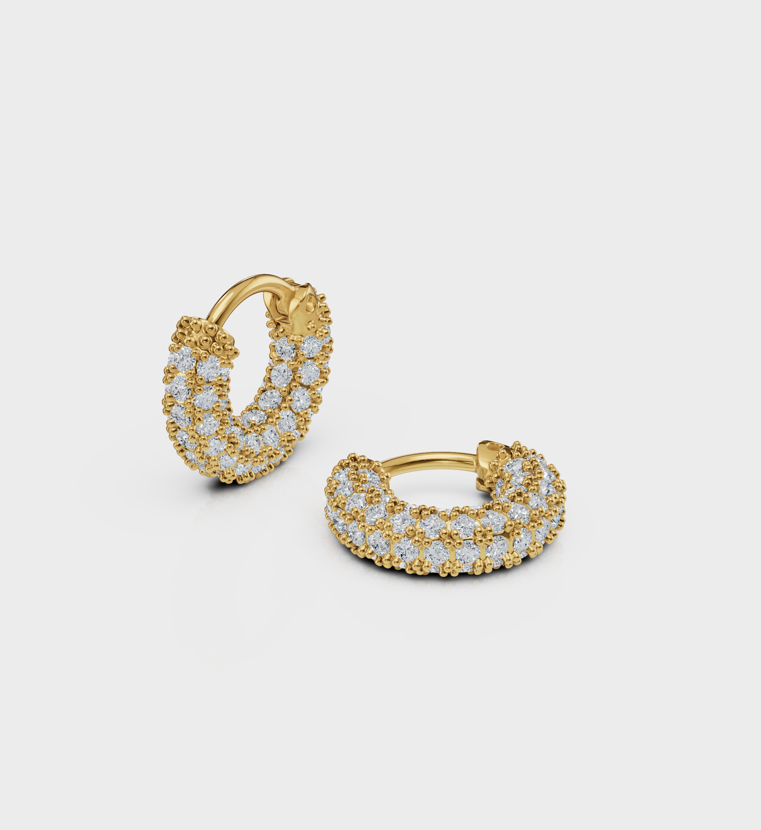 Pave Mini Hoops-Hoops-Anushka Jain Jewellery