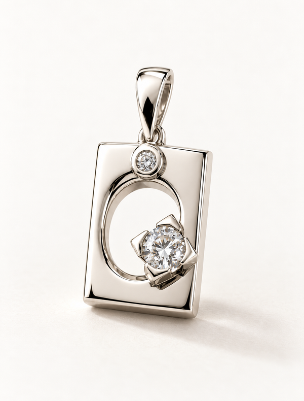 Pave Oval Charm