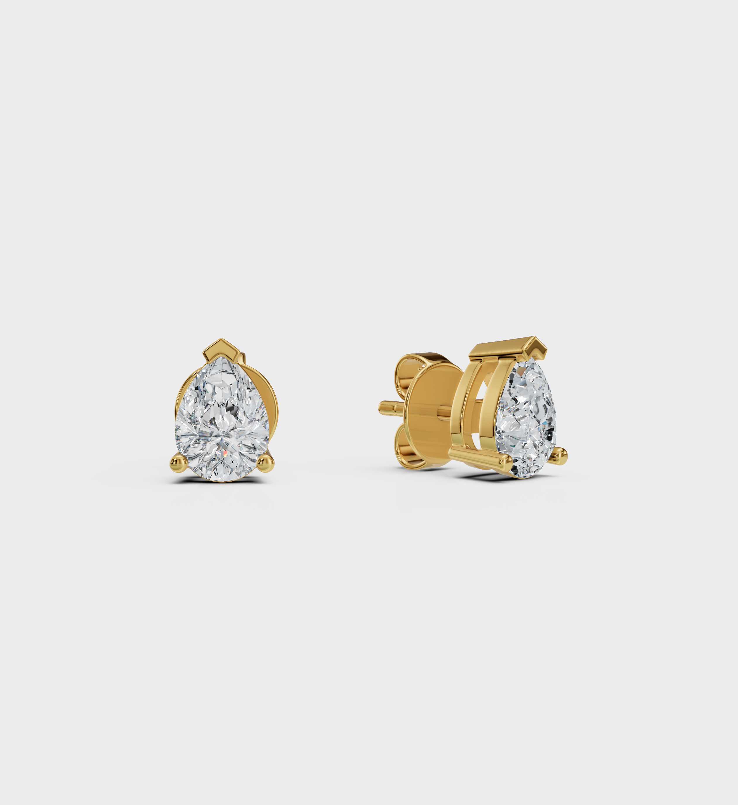 Pear Diamond Studs-Studs-Anushka Jain Jewellery