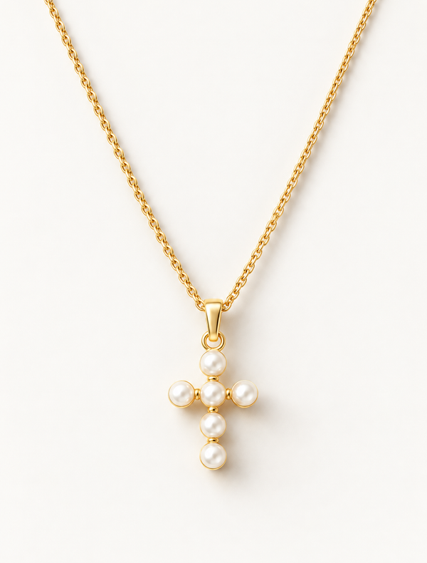 Pearl Cross Necklace