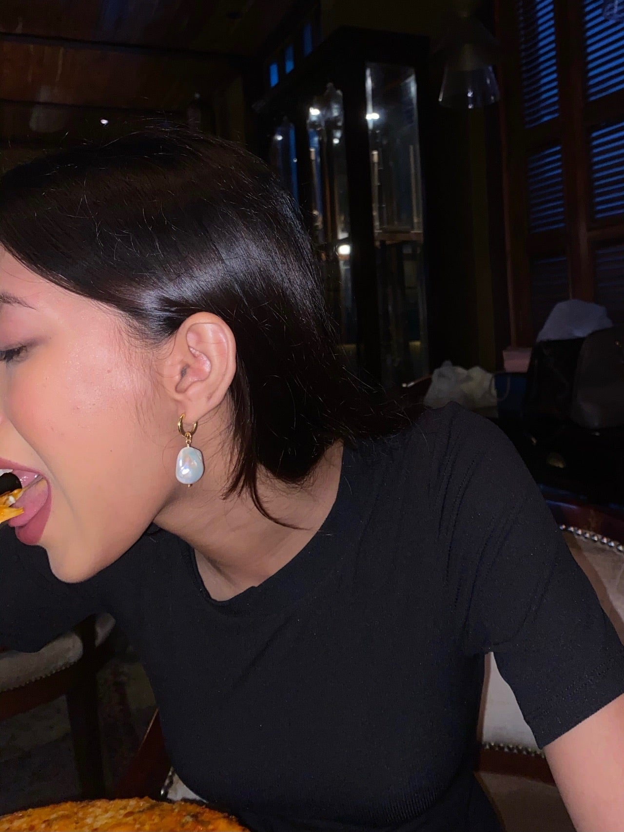 Perle Baroque Hoops-Huggie-Anushka Jain Jewellery