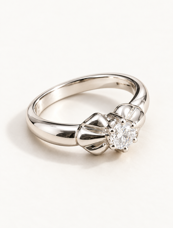 Petal Bloom Solitaire Ring