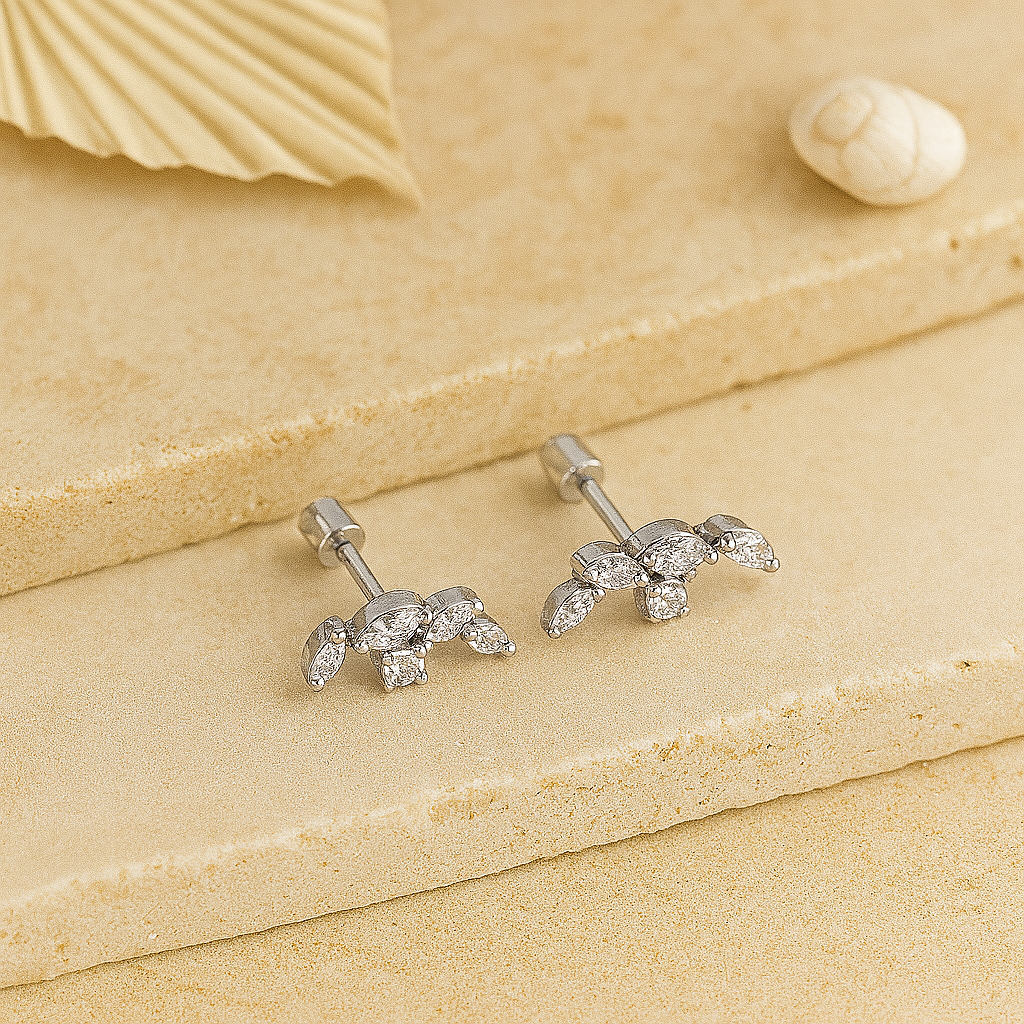 Petal Studs-Studs-Silver-Anushka Jain Jewellery