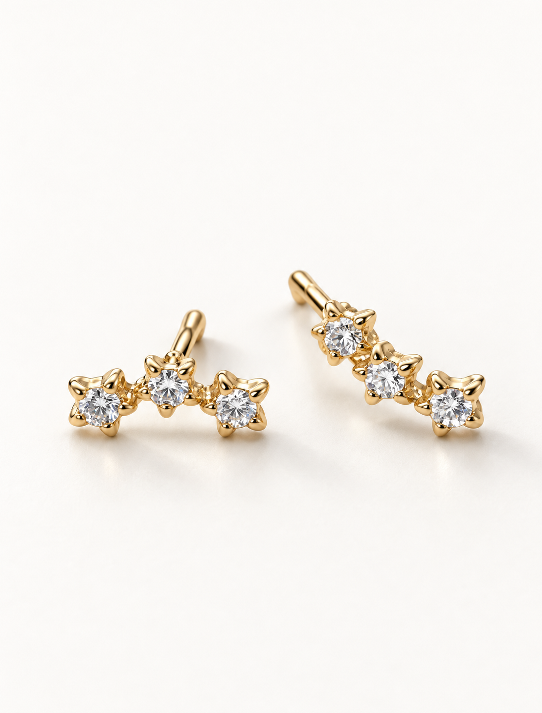 Petite Diamond Curve Studs