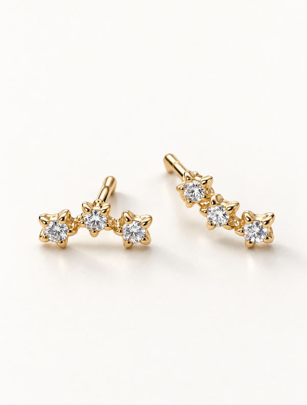 Petite Diamond Curve Studs