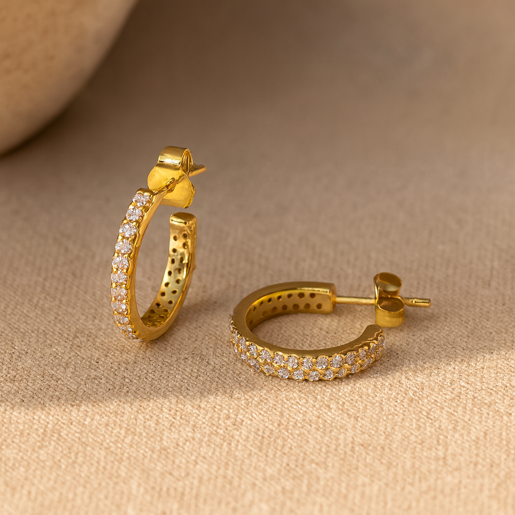 Petite Huggies-Huggie-Gold Vermeil-Anushka Jain Jewellery