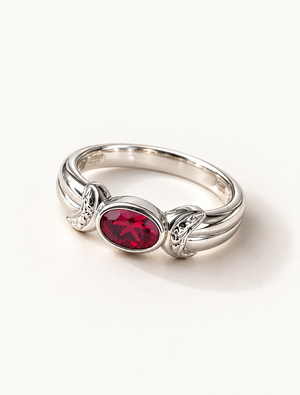 Pink CZ Celtic Knot Ring