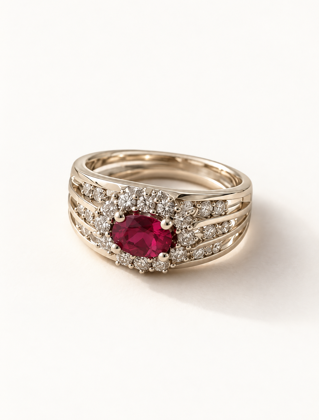 Pink CZ Statement Halo Ring