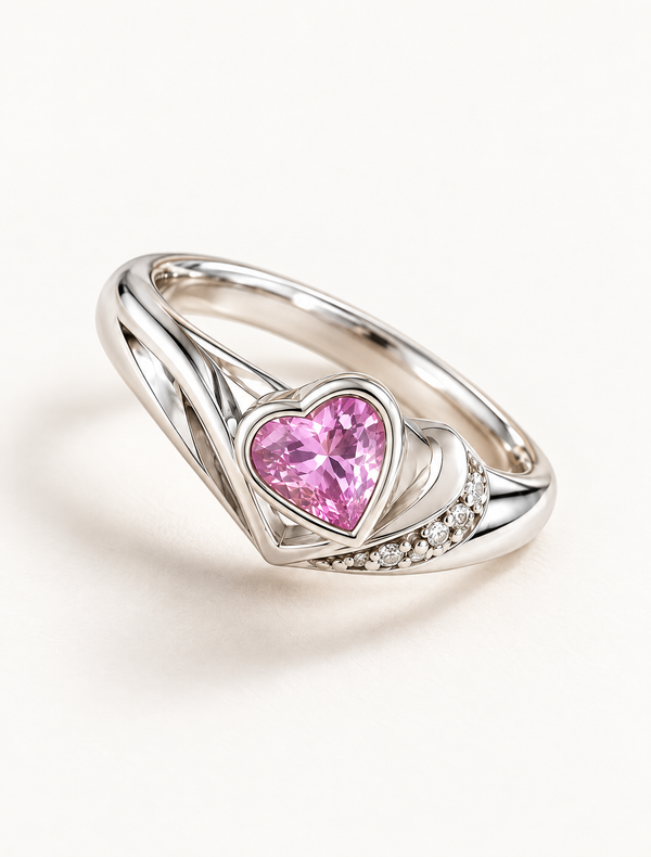 Pink Heart Whisper Ring