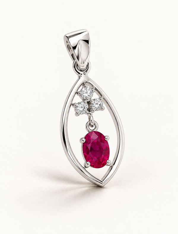 Pink Oval Charm
