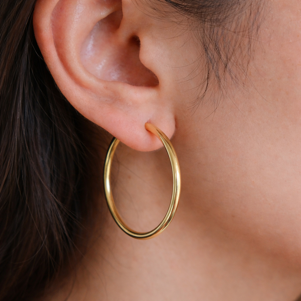 Plain Hoops-Huggie-Anushka Jain Jewellery