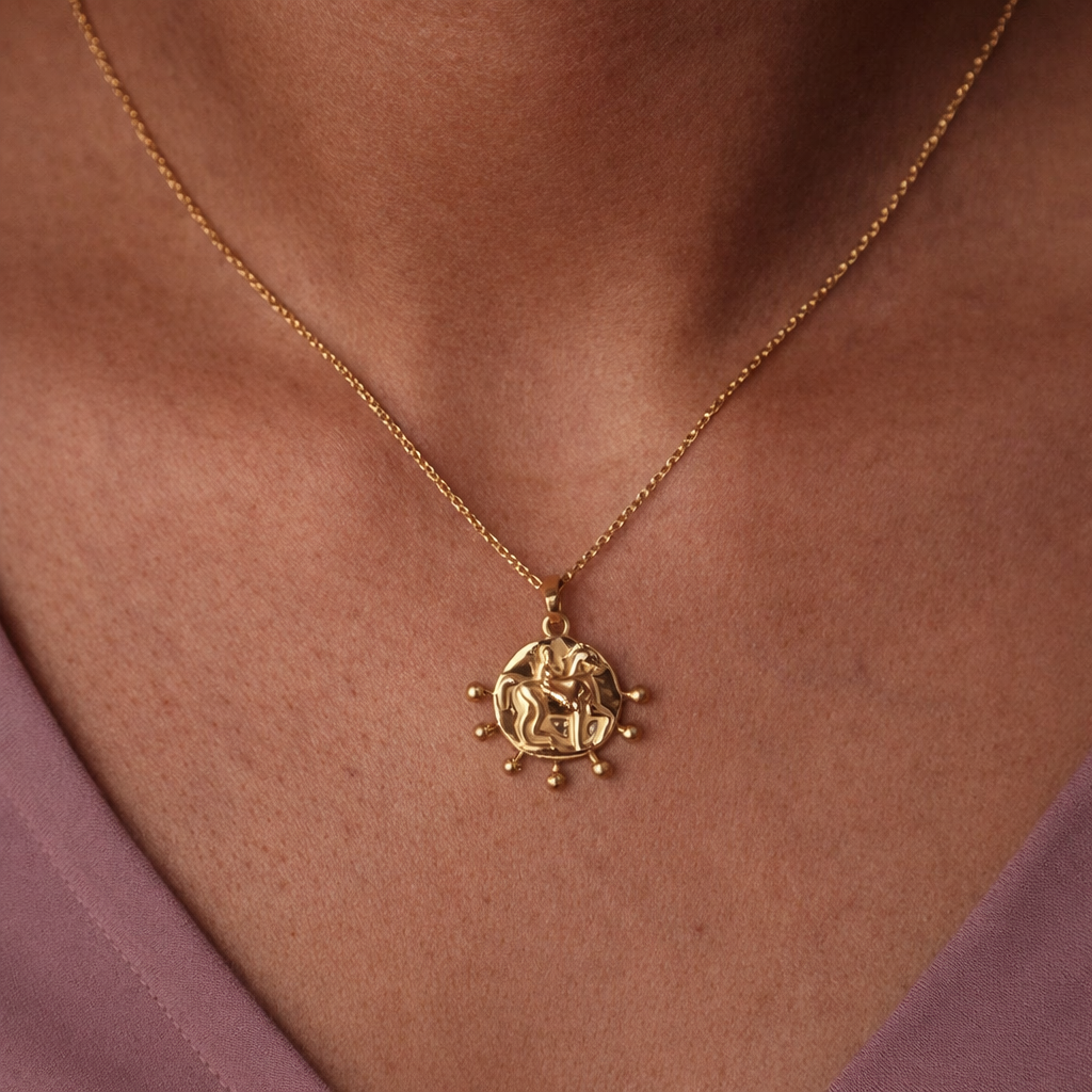 Power Medallion Necklace-Pendants-Anushka Jain Jewellery