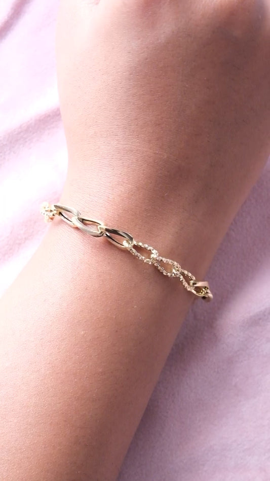 Textured Cuban Bracelet