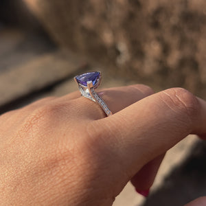 Tanzanite Promise Ring White Gold