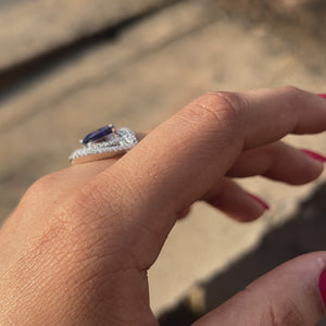 Tanzanite Statement Ring White Gold