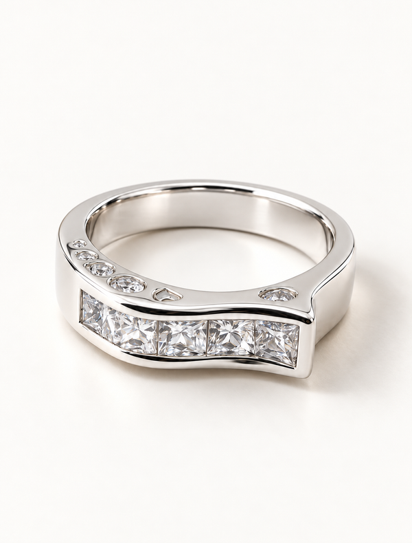 Princess Channel CZ Statement Ring