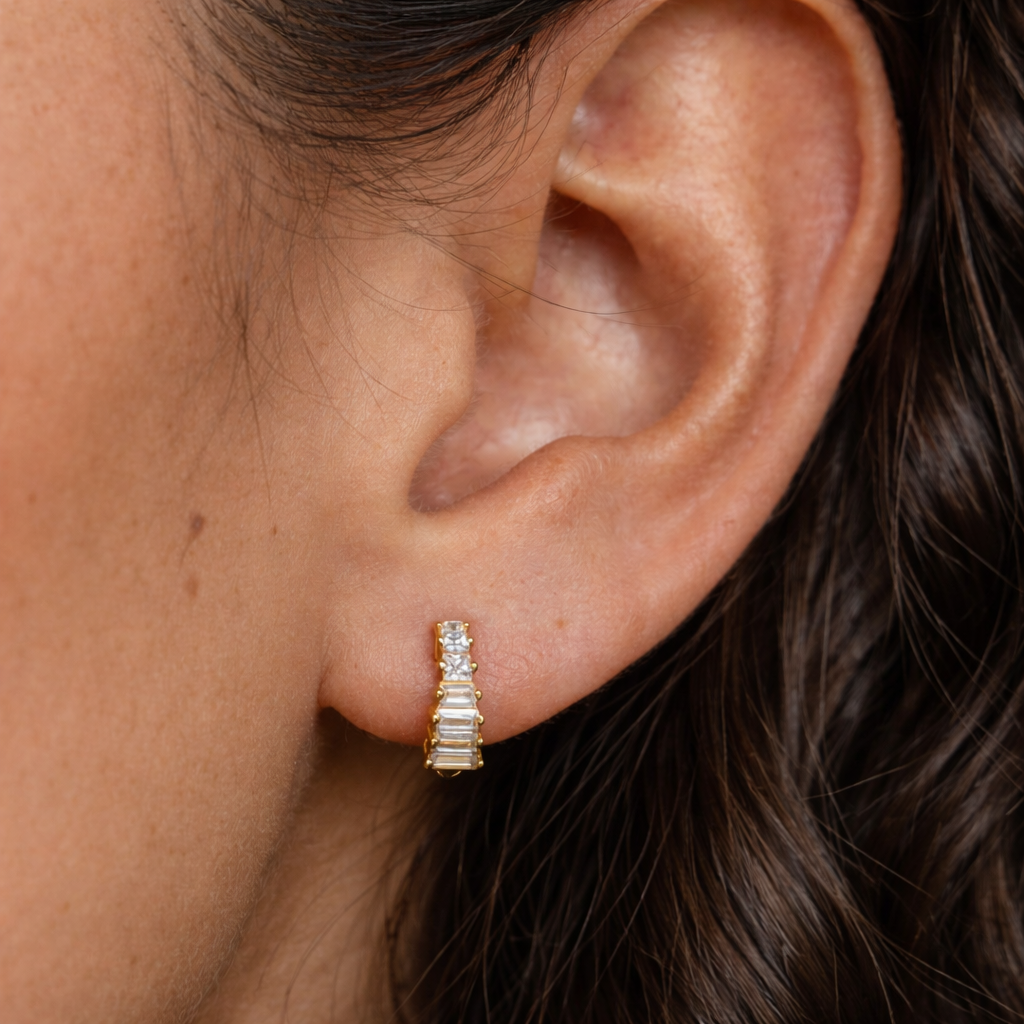 Princess Diamond Huggie-Anushka Jain Jewellery