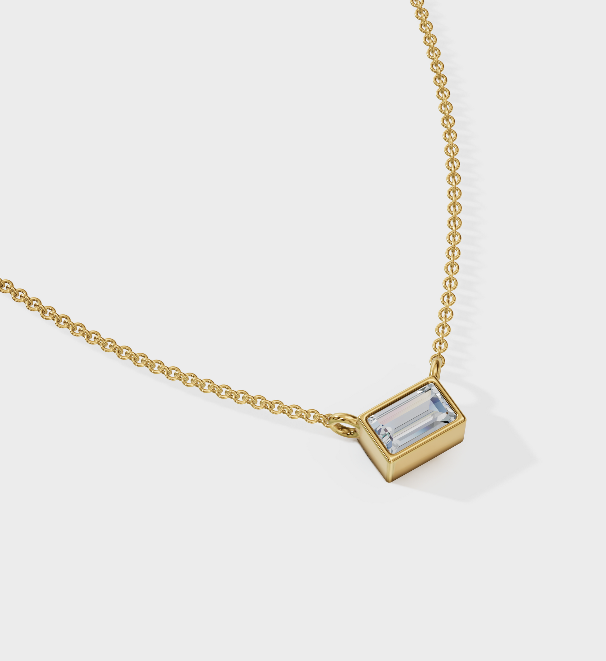 Rectangular Diamond Necklace