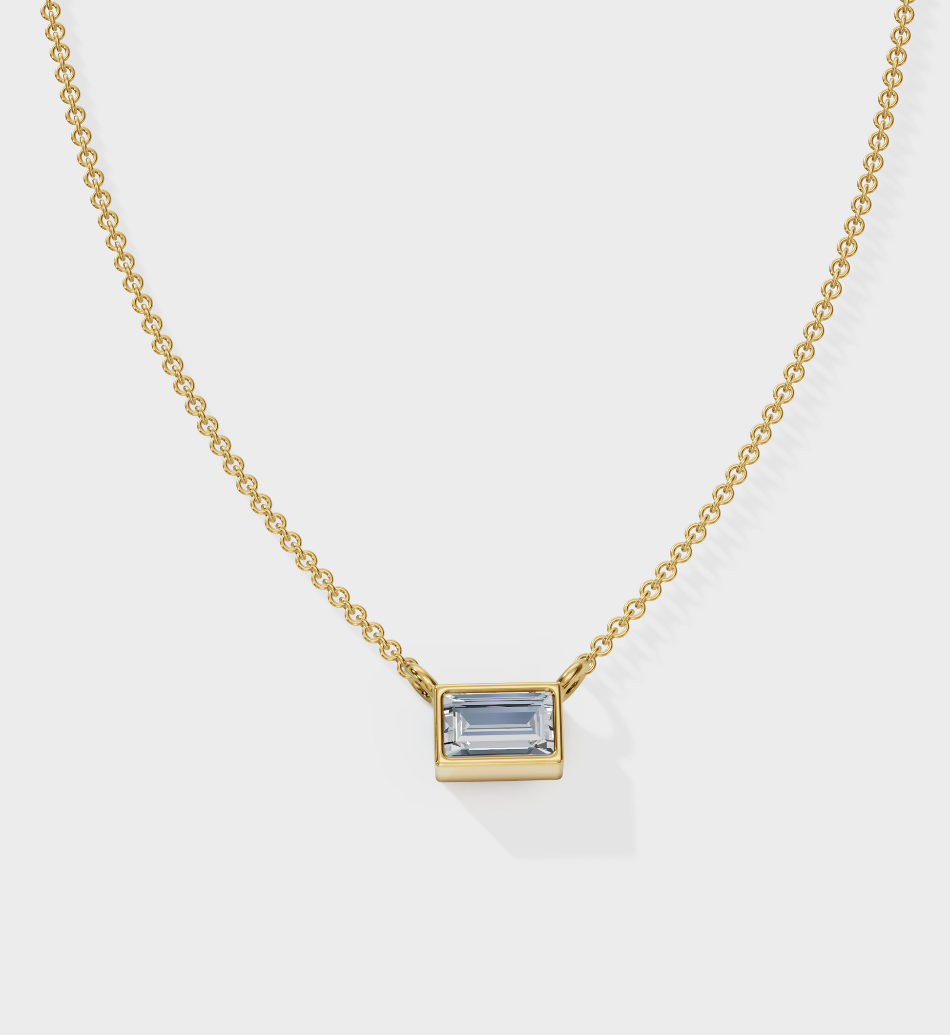 Rectangular Diamond Necklace