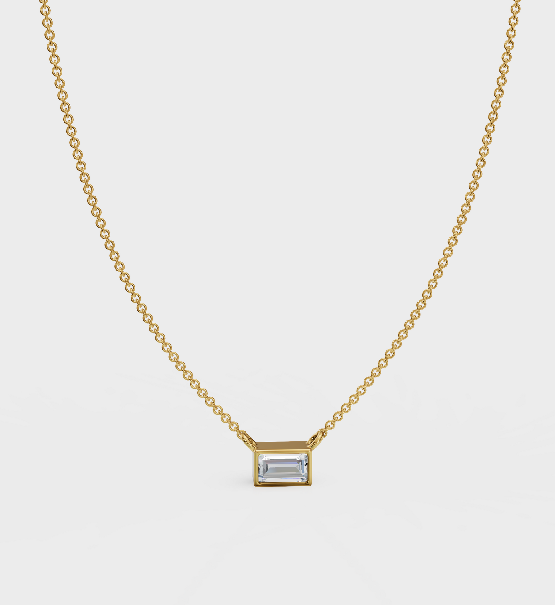 Rectangular Diamond Necklace