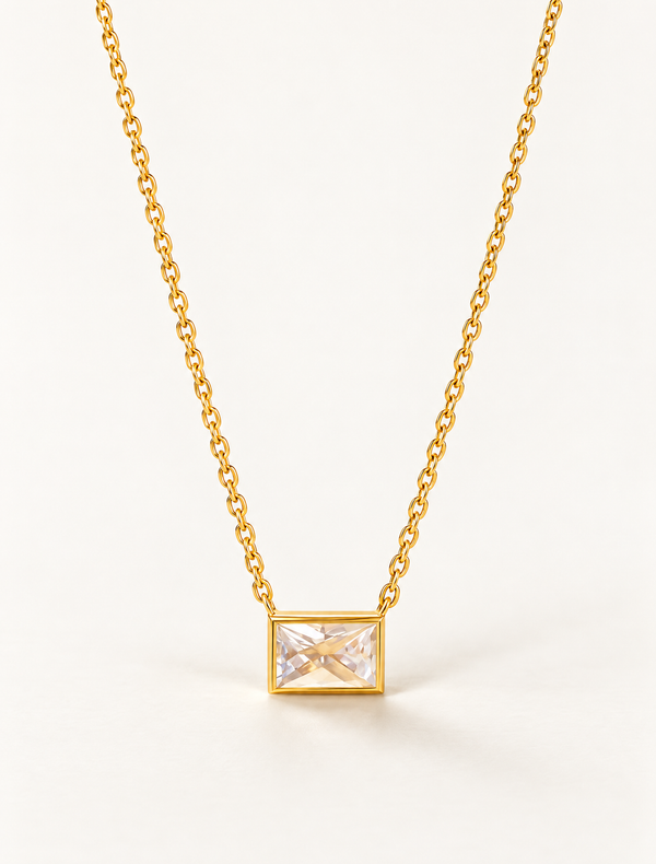 Rectangular Diamond Necklace