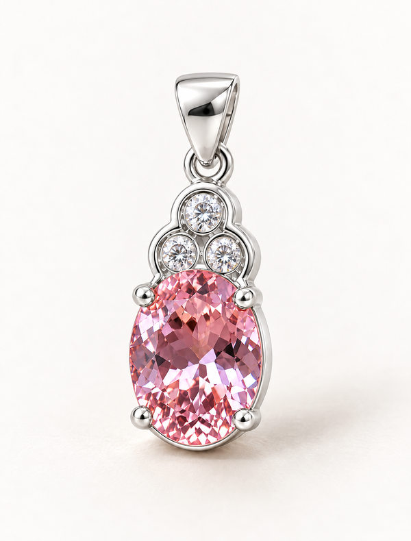 Rose Quartz Oval Charm