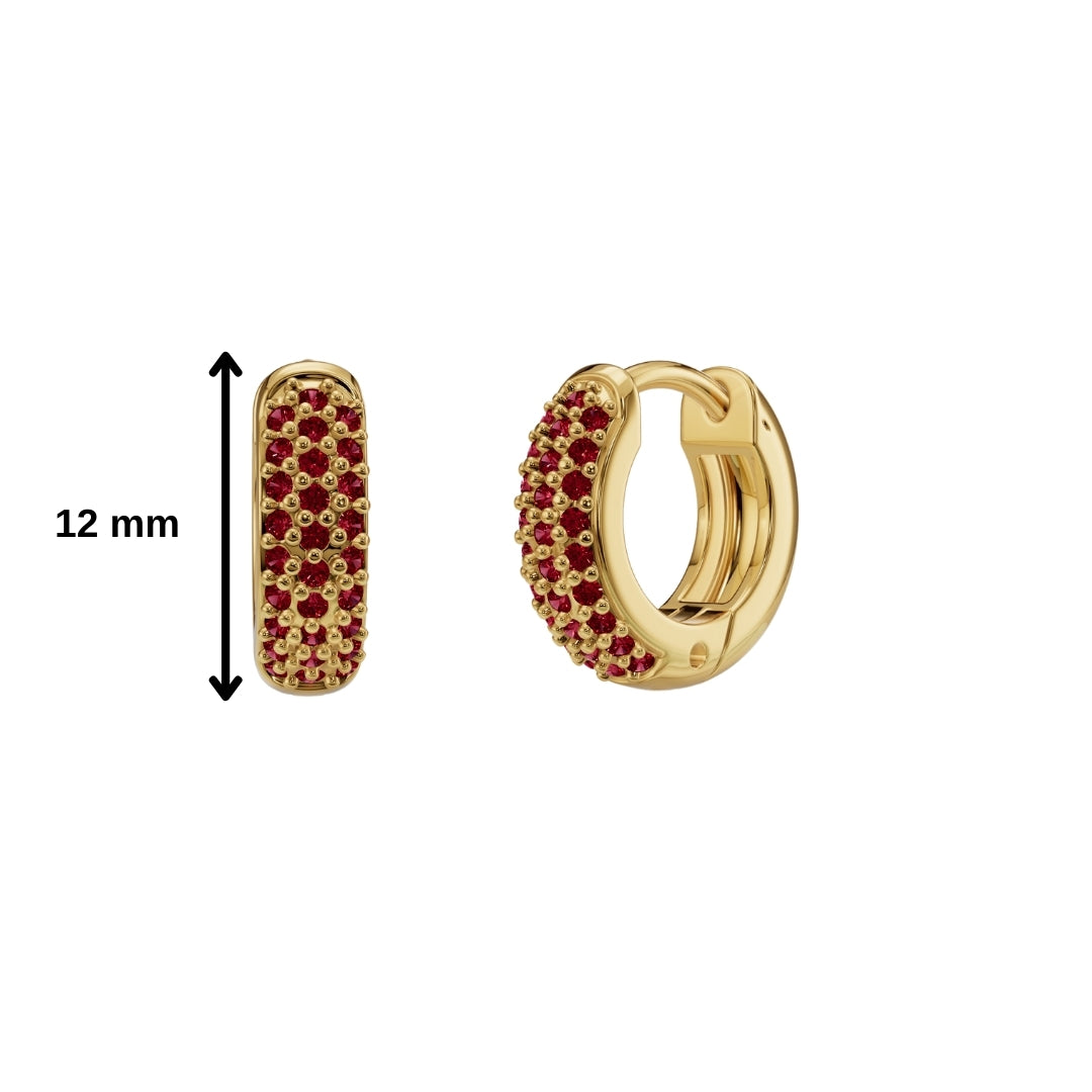 Ruby Bold Huggies-Huggie-Anushka Jain Jewellery