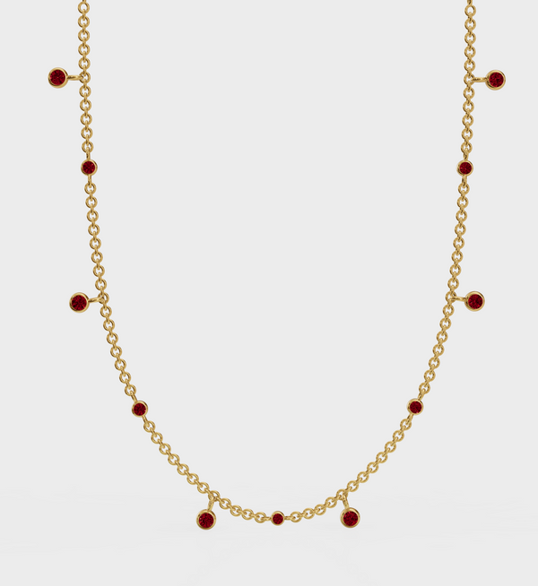 Ruby Drop Necklace-Pendants-Anushka Jain Jewellery