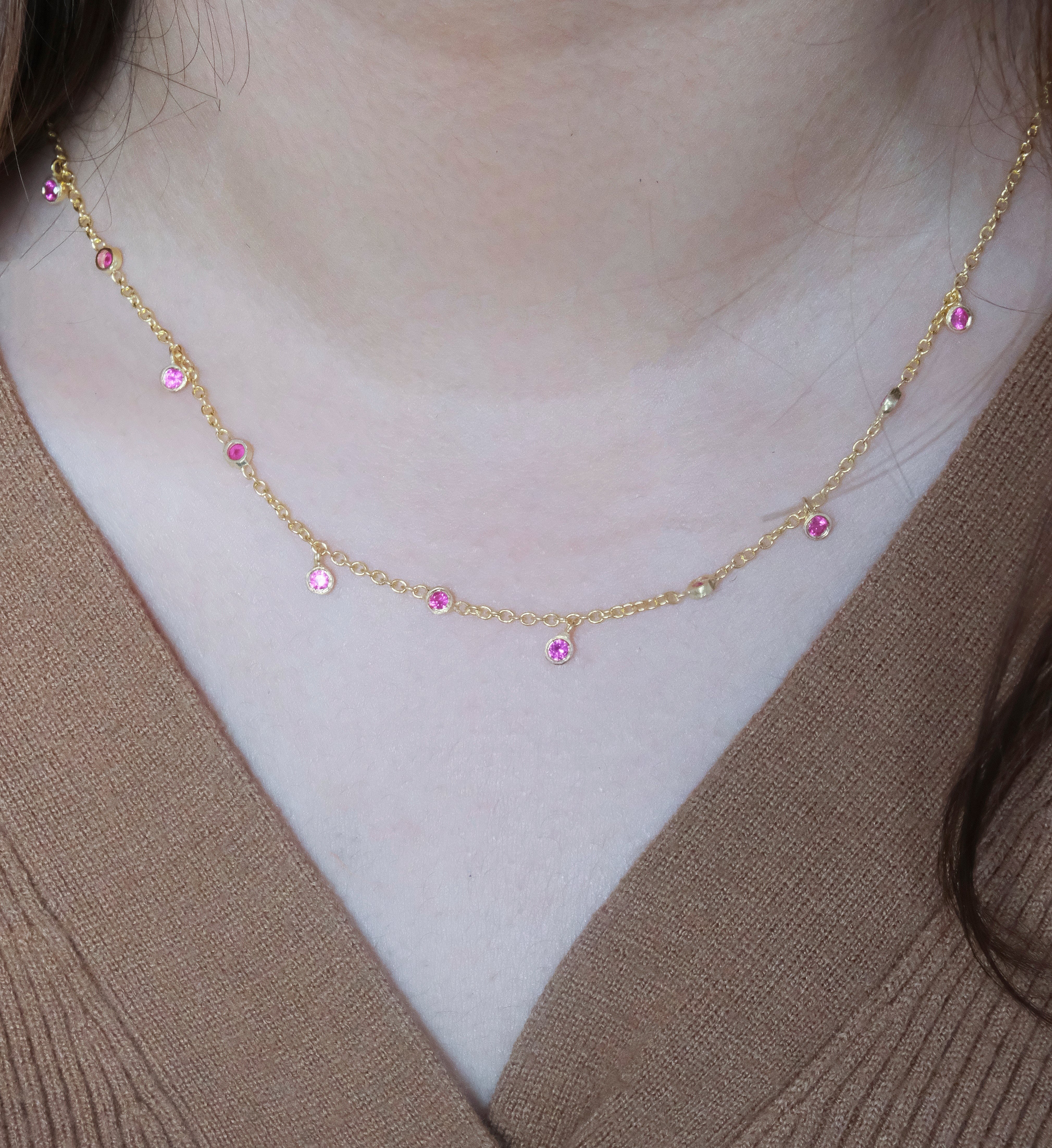 Ruby Drop Necklace-Pendants-Anushka Jain Jewellery