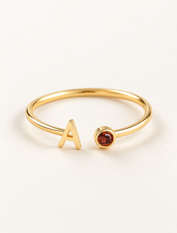 Ruby Initial Ring