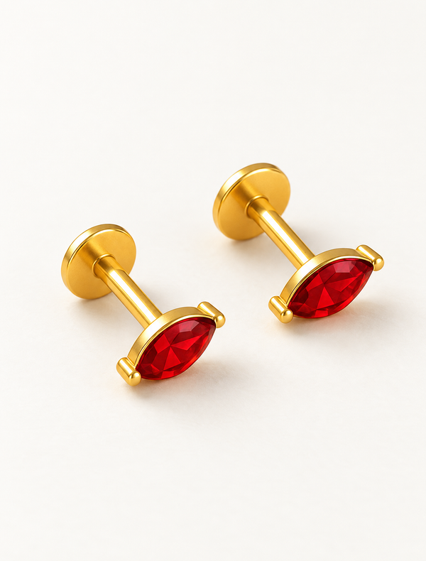 Ruby Marquise Studs