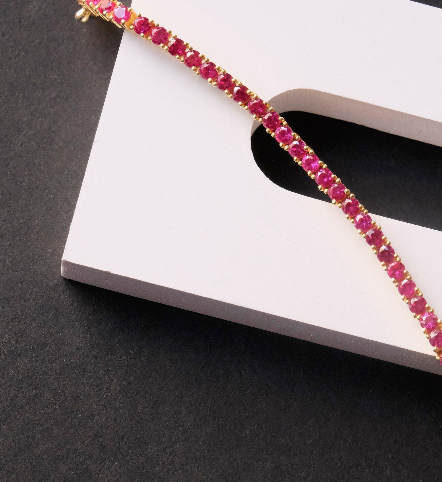 Ruby Tennis Bracelet-Bracelets-Anushka Jain Jewellery