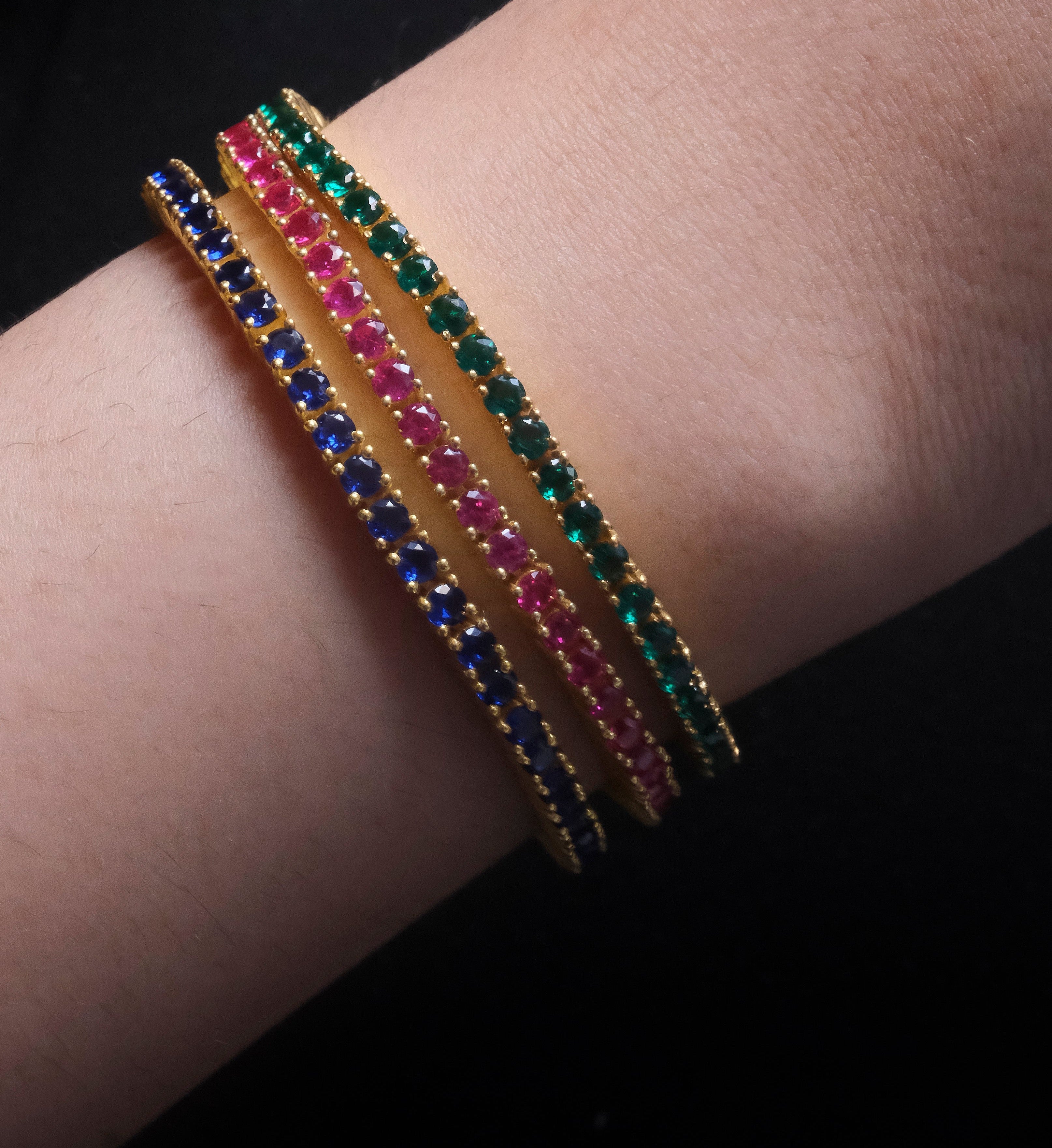 Ruby Tennis Bracelet-Bracelets-Anushka Jain Jewellery