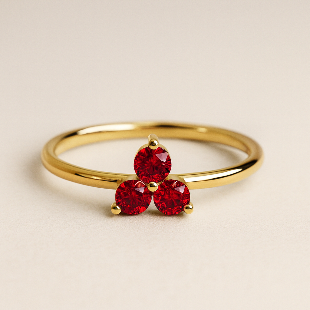 Ruby Trio Ring-Rings-Anushka Jain Jewellery