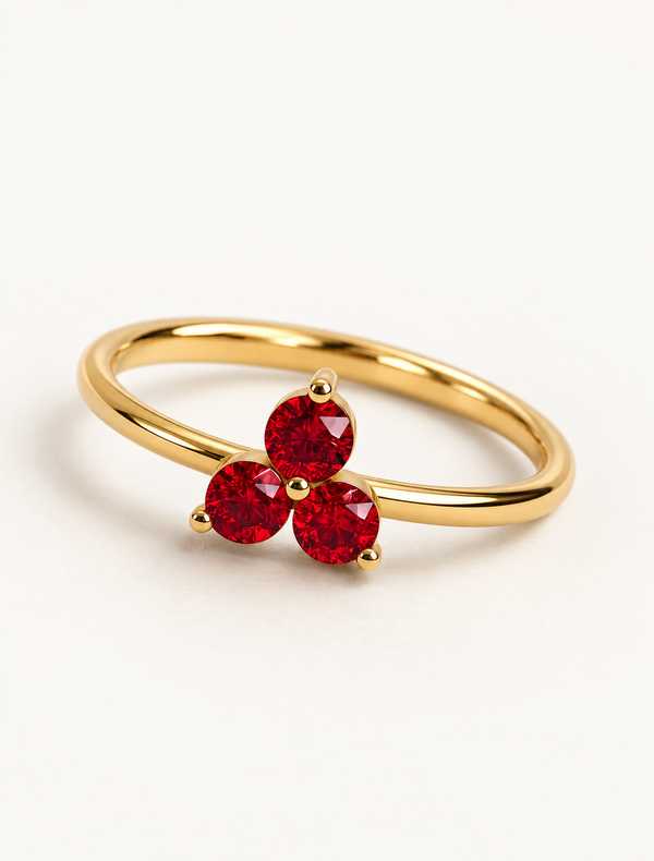 Ruby Trio Ring