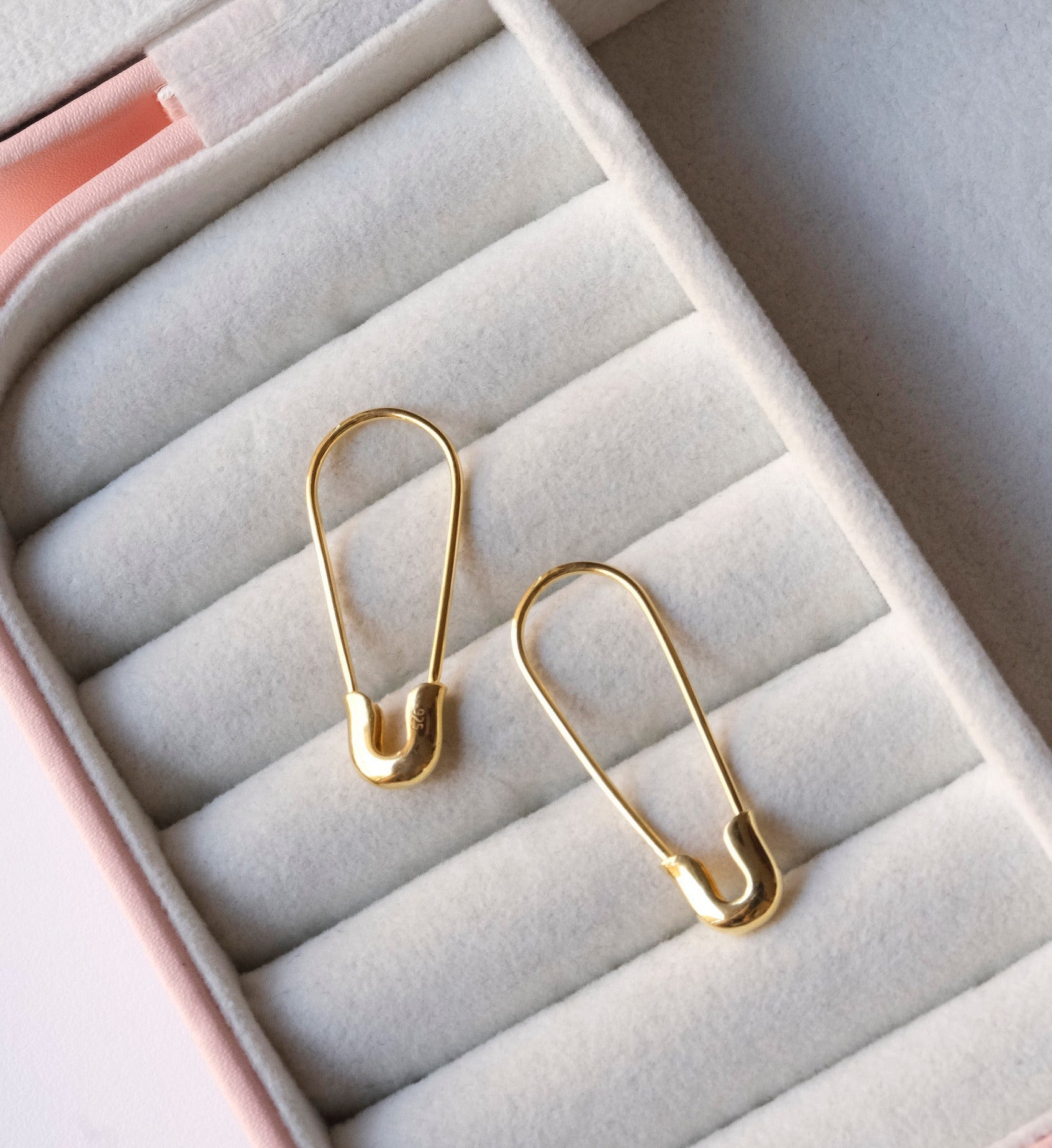 Safety Pin Earrings-Earrings-Anushka Jain Jewellery