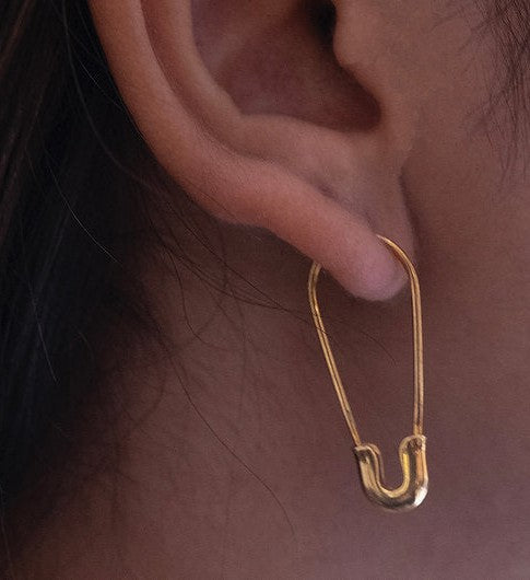 Safety Pin Earrings-Earrings-Anushka Jain Jewellery