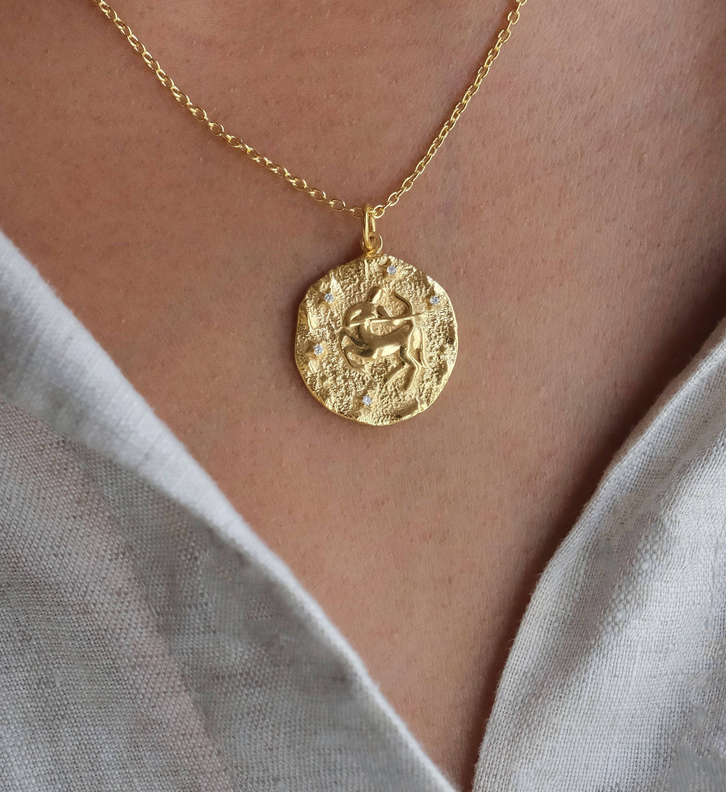 Sagittarius Zodiac Necklace-Necklaces-Anushka Jain Jewellery