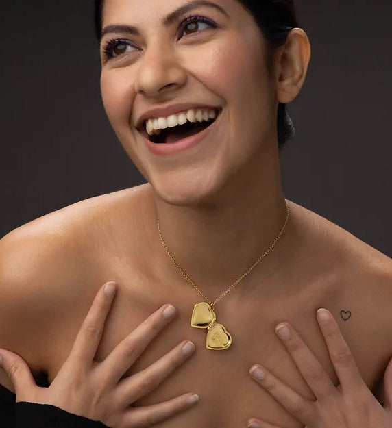Sakshi's "Heart Out Locket"-Lockets-Gold Vermeil-Anushka Jain Jewellery
