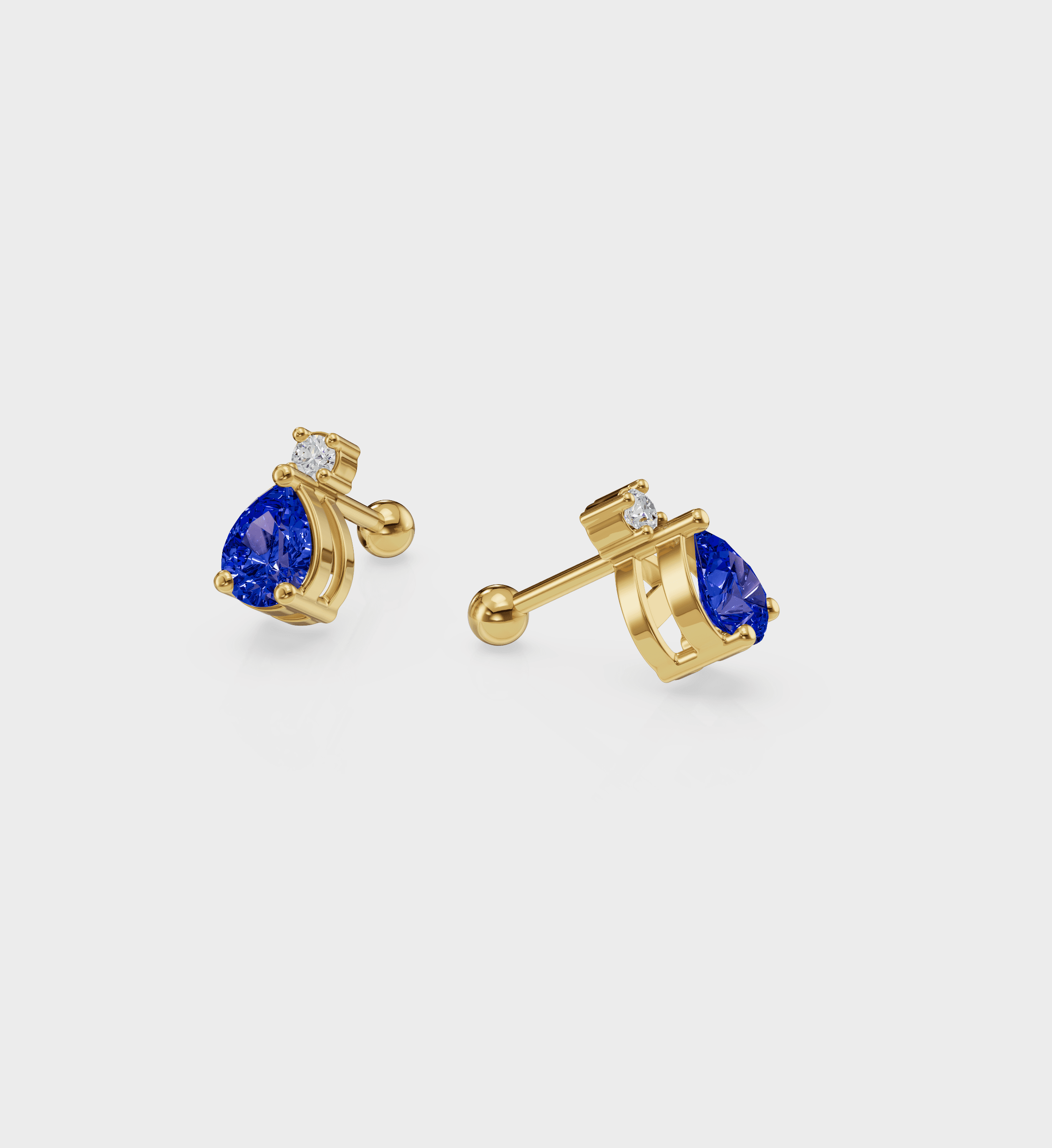 Sapphire Drop Studs-Studs-Anushka Jain Jewellery