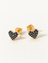 Sapphire Heart Studs