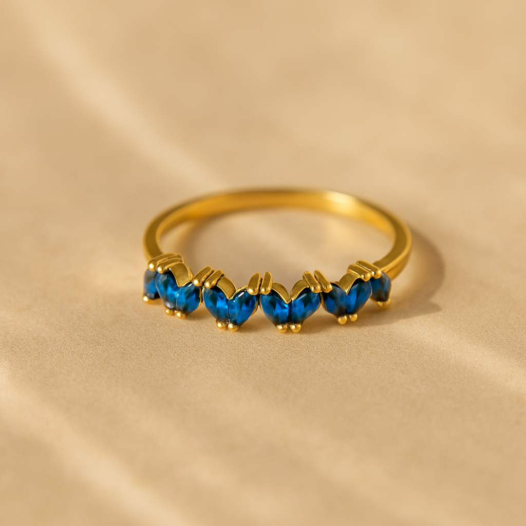 Sapphire Marquise Band-Rings-Anushka Jain Jewellery