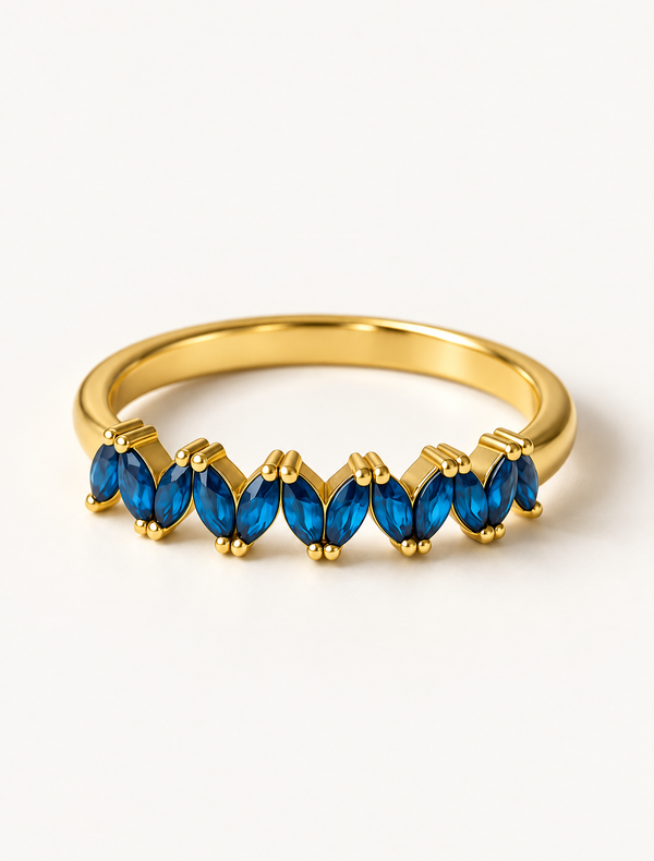 Sapphire Marquise Band