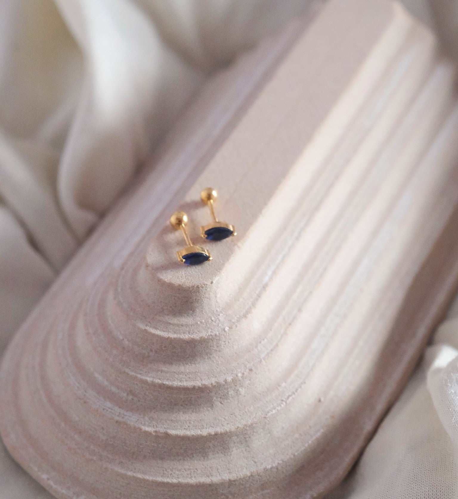 Sapphire Marquise Studs-Studs-Anushka Jain Jewellery