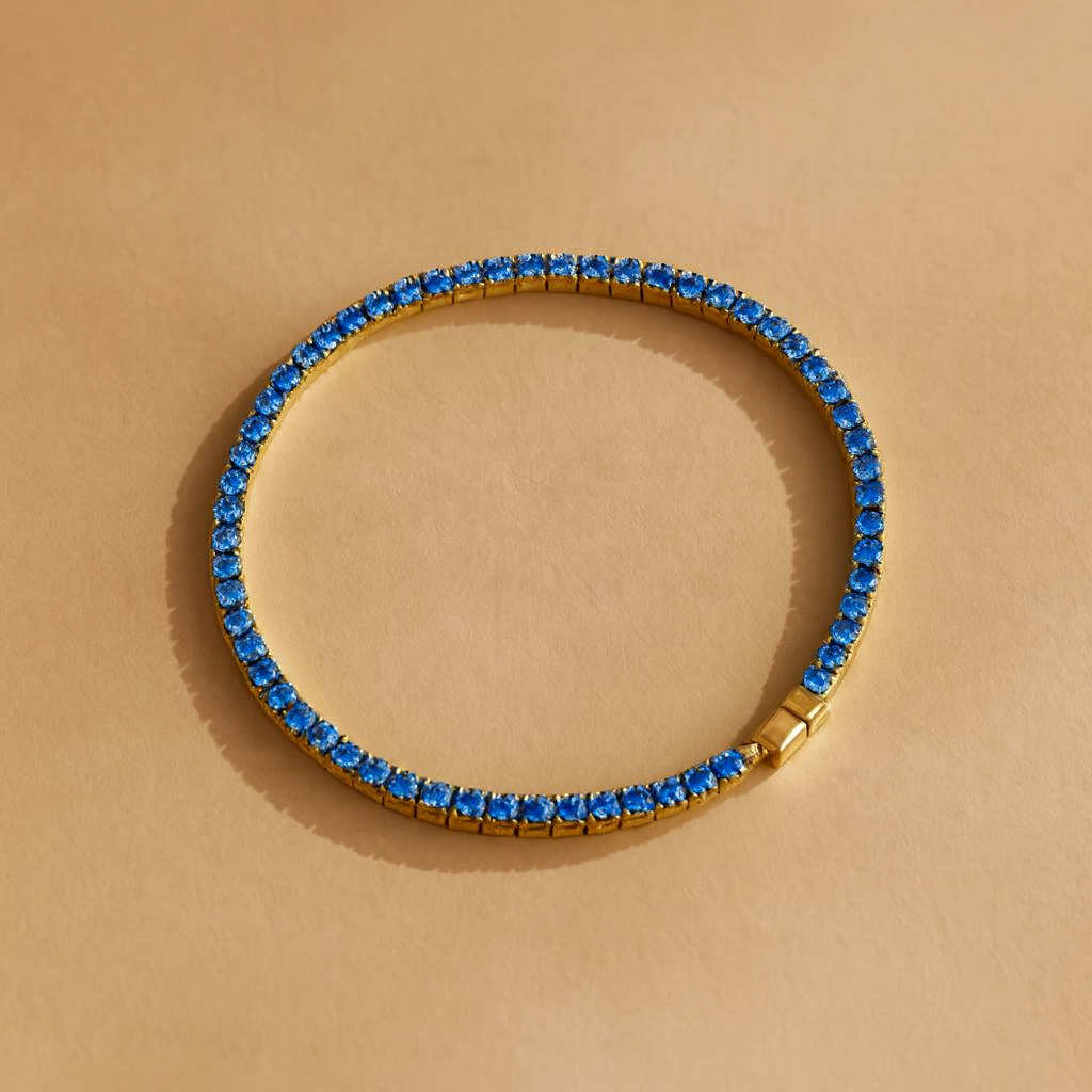 Sapphire Tennis Bracelet-Bracelets-Anushka Jain Jewellery