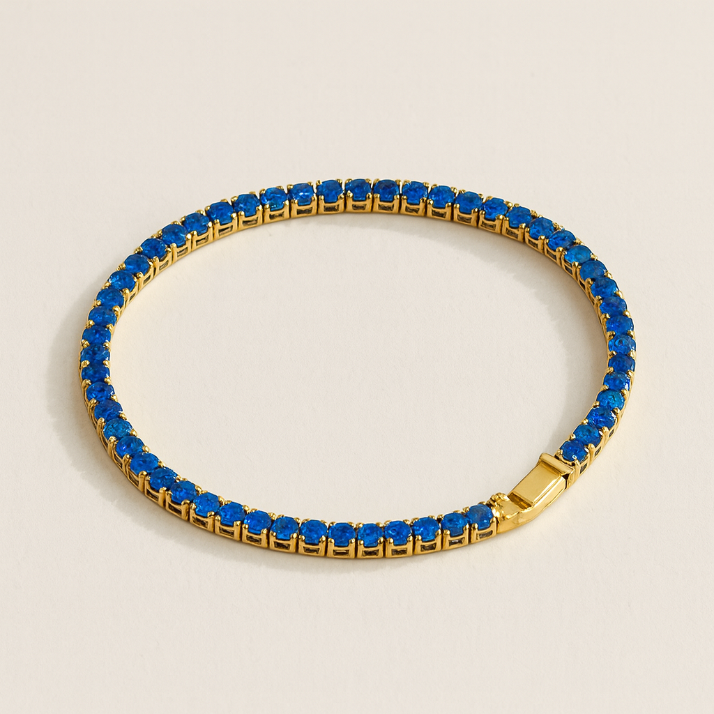 Sapphire Tennis Bracelet-Bracelets-Anushka Jain Jewellery